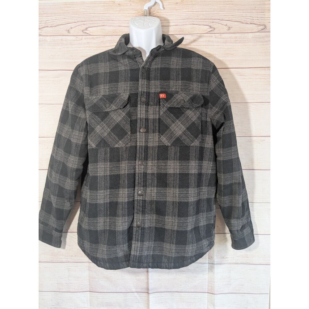 The American Outdoorsman Flannel Button-Up Jacket Mens Medium Sherpa Lined